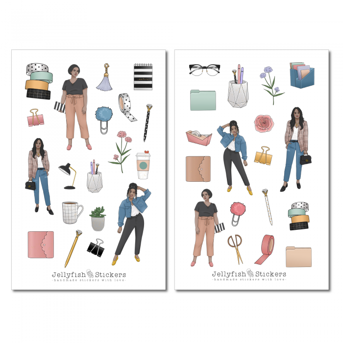 Mädchen Planer Sticker Set